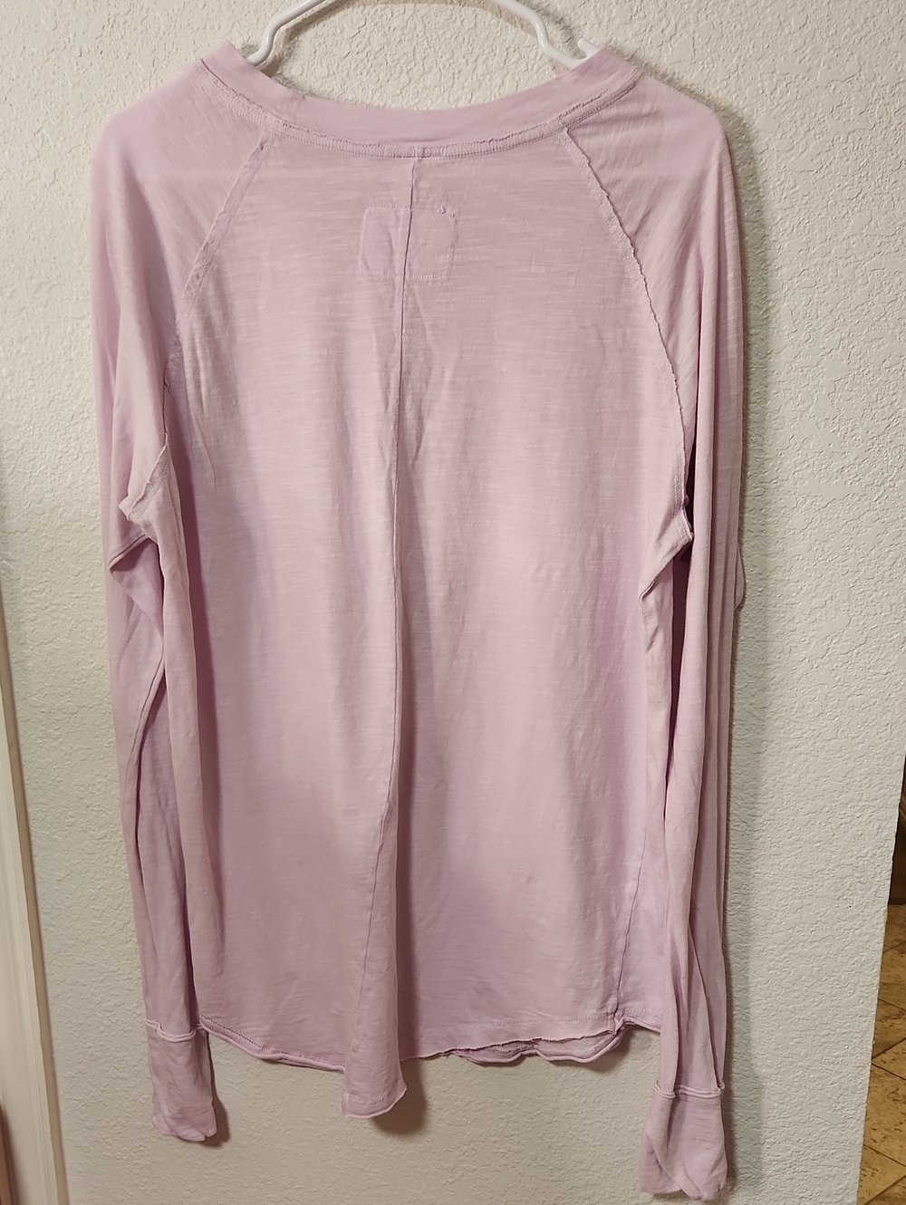 342.Free People Arden Oversized Lilac Long Sleeve Women's Top - Classic Crewneck - Picture 5 of 5